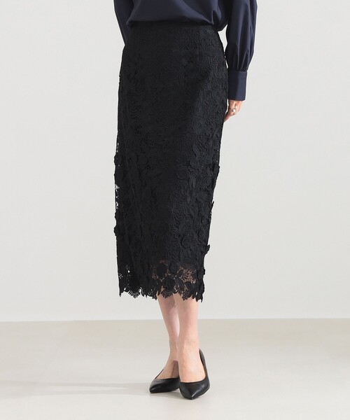 ■専用■美品 デミルクスビームス 総レースのフレアスカート マキシスカート yimei01-1.jpg