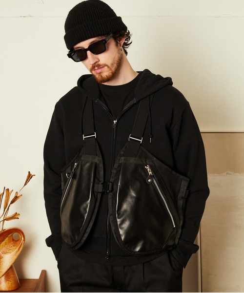 Schott/ショット/LEATHER LUGGAGE VEST/レザー ラゲージ ベスト