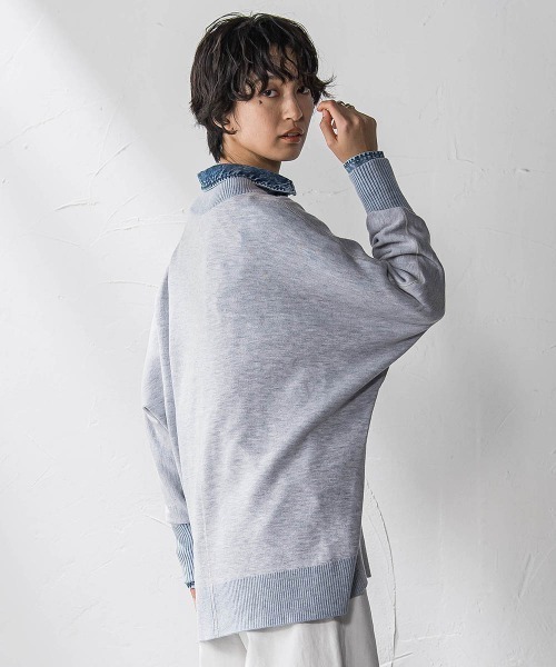 MAYSON GREY(メイソングレイ)の「今日の気分で着回せるリバーシブルニット≪手洗い可能≫(ニット/セーター・レディース・ブラック/ベージュ/レッド/ブルー/ライトグレー/ブルー系その他/イエロー・M)」の19枚目の写真