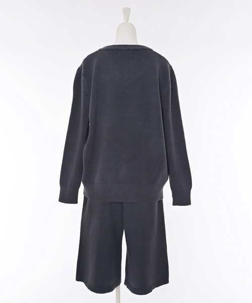 Narcissus（ナルシス）の「ニットセットアップ/ハーフパンツ/Vネックニットトップス（ニット/セーター・レディース・ブラック/グレー・FREE）」の8枚目の写真