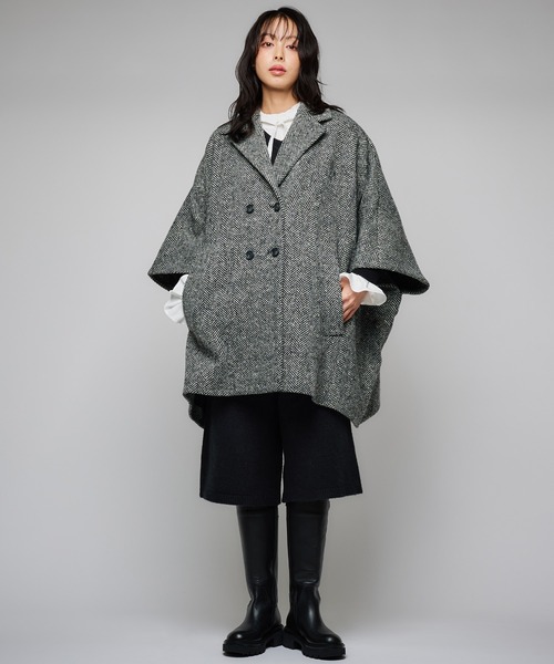 Narcissus（ナルシス）の「ニットセットアップ/ハーフパンツ/Vネックニットトップス（ニット/セーター・レディース・ブラック/グレー・FREE）」の7枚目の写真