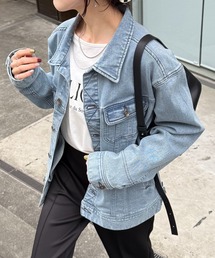 COLLAGE GALLARDAGALANTE | Q.anos/ストレッチ袖リブデニムジャケット(デニムジャケット)