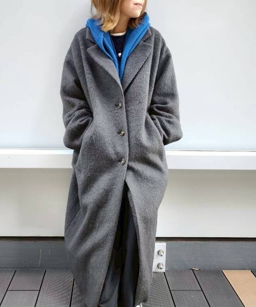 Scrap Book（スクラップブック）の「【Scrap Book】ウールフードマフラー（マフラー・レディース・ブルー/グレー/ピンク系その他/グレー系その他/ブラウン・FREE）」の7枚目の写真