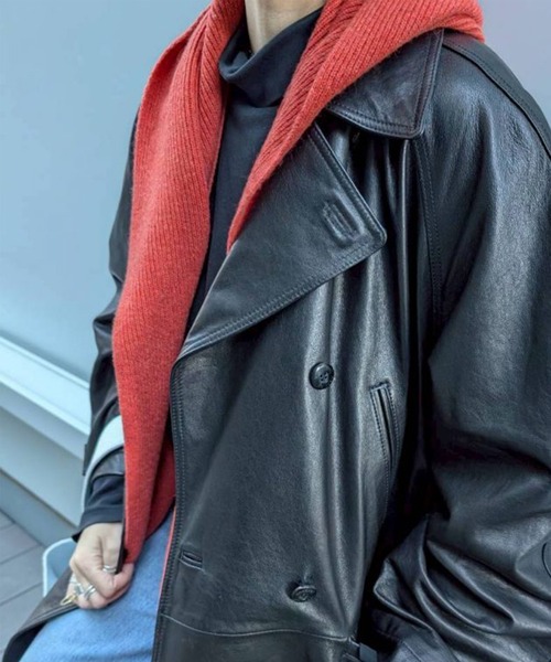 Scrap Book（スクラップブック）の「【Scrap Book】ウールフードマフラー（マフラー・レディース・ブルー/グレー/ピンク系その他/グレー系その他/ブラウン・FREE）」の9枚目の写真