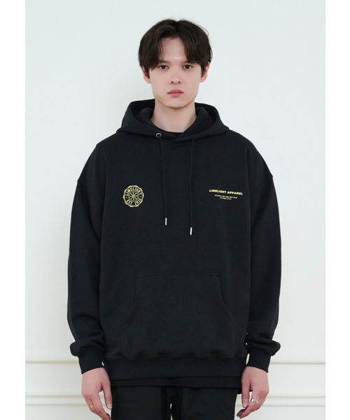 LIMELIGHT APPAREL(ライムライトアパレル)の「アパレルライムロゴオーバーサイズフードパーカー(ブラック/ライムライト)(パーカー・メンズ・その他・SMALL/MEDIUM/LARGE/X-LARGE)」の1枚目の写真