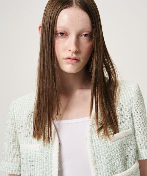 ETMON(エトモン)の「Summer Tweed Cardigan Jacket, Mint(その他アウター・レディース・その他・SMALL/MEDIUM)」の6枚目の写真