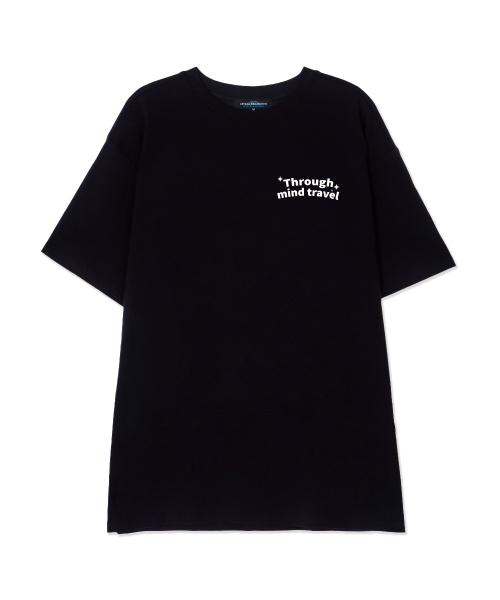 ASTRAL PROJECTION(アストラルプロジェクション)の「スルーマインドトラベルスーピマコットンラウンドネック半袖Tシャツ_ブラック(Tシャツ/カットソー・メンズ・その他・LARGE/MEDIUM/X-LARGE)」の2枚目の写真