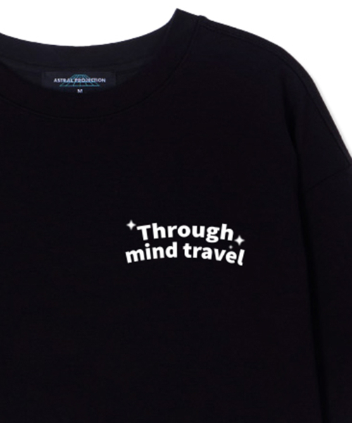 ASTRAL PROJECTION(アストラルプロジェクション)の「スルーマインドトラベルスーピマコットンラウンドネック半袖Tシャツ_ブラック(Tシャツ/カットソー・メンズ・その他・LARGE/MEDIUM/X-LARGE)」の3枚目の写真