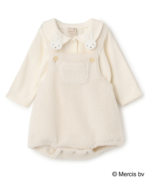 dick bruna】衿付きロンパース＋ボアサロペセット（その他ベビーウェア