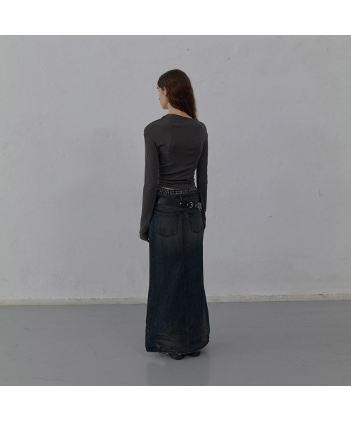 LCDC TM(エルシーディーシーティーエム)の「NEW CURVED LONG SLEEVE TOP (GREY)(Tシャツ/カットソー・レディース・その他・SMALL/MEDIUM)」の6枚目の写真