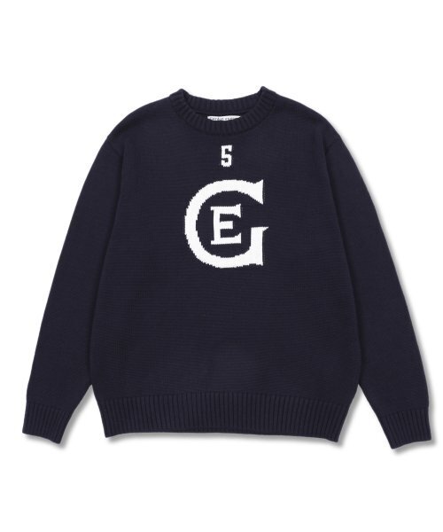 GARDEN EXPRESS(ガーデンエクスプレス)の「GE INTARSIA SWEATER (navy)(ニット/セーター・メンズ・その他・LARGE)」の1枚目の写真