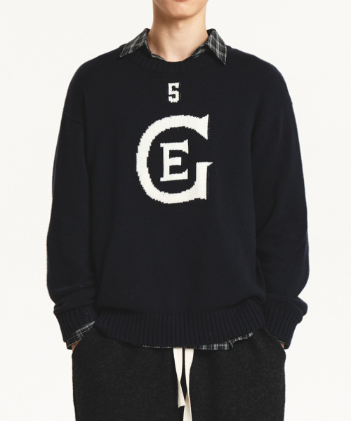GARDEN EXPRESS(ガーデンエクスプレス)の「GE INTARSIA SWEATER (navy)(ニット/セーター・メンズ・その他・LARGE)」の2枚目の写真