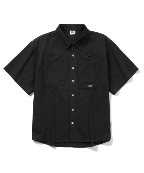 GRAYBLVD（グレイブラバット）の「フェイド半袖ワークシャツ GKBSH41 (ブラック)（シャツ/ブラウス・レディース・ブラック・MEDIUM/LARGE）」の2枚目の写真