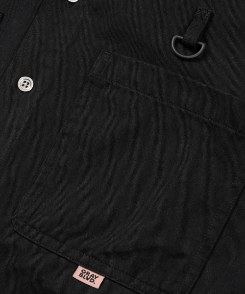 GRAYBLVD（グレイブラバット）の「フェイド半袖ワークシャツ GKBSH41 (ブラック)（シャツ/ブラウス・レディース・ブラック・MEDIUM/LARGE）」の5枚目の写真
