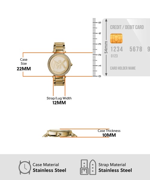 MICHAEL KORS（マイケルコース）の「マイケル・コース 腕時計 レディース アナログ ステンレス MK5784（アナログ腕時計・レディース・ゴールド・FREE）」の4枚目の写真
