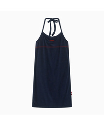 Slim Fit Halter Neck Terry Onepiece_Navy