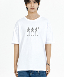 BY.L（バイエル）の「Monster Skeleton Short Sleeve T-shirt White（Tシャツ/カットソー）」