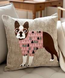 yield（イールド）の「【yield select】DOG刺繍 クッションカバー 45×45cm YW2CC（クッション/クッションカバー）」