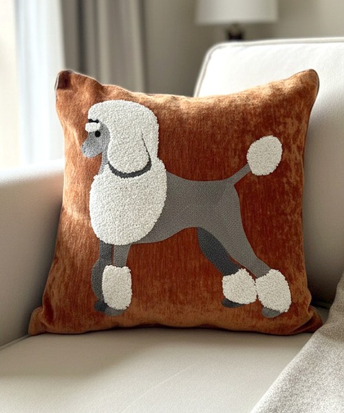 セール】【yield select】DOG刺繍 クッションカバー 45×45cm YW2CC