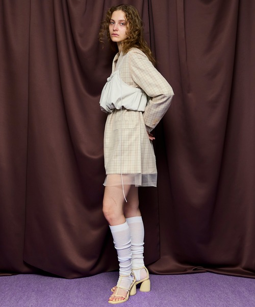 MAISON SPECIAL(メゾンスペシャル)の「Gathered Balloon Vegan Leather Bustier/ギャザーバルーンヴィーガンレザービスチェ(その他トップス・レディース・ブルー/アイボリー/ブラック・FREE)」の12枚目の写真