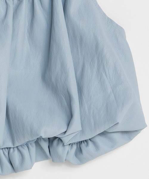 MAISON SPECIAL(メゾンスペシャル)の「Gathered Balloon Vegan Leather Bustier/ギャザーバルーンヴィーガンレザービスチェ(その他トップス・レディース・ブルー/アイボリー/ブラック・FREE)」の6枚目の写真
