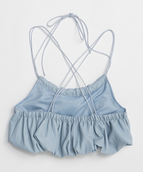 MAISON SPECIAL(メゾンスペシャル)の「Gathered Balloon Vegan Leather Bustier/ギャザーバルーンヴィーガンレザービスチェ(その他トップス・レディース・ブルー/アイボリー/ブラック・FREE)」の5枚目の写真