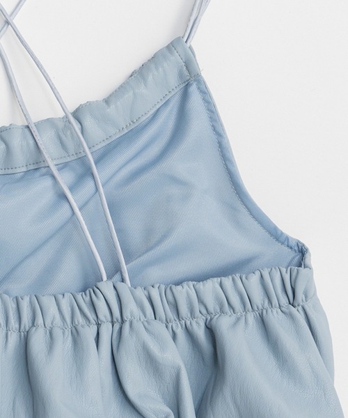 MAISON SPECIAL(メゾンスペシャル)の「Gathered Balloon Vegan Leather Bustier/ギャザーバルーンヴィーガンレザービスチェ(その他トップス・レディース・ブルー/アイボリー/ブラック・FREE)」の7枚目の写真