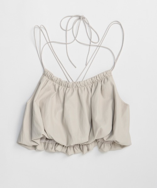 MAISON SPECIAL(メゾンスペシャル)の「Gathered Balloon Vegan Leather Bustier/ギャザーバルーンヴィーガンレザービスチェ(その他トップス・レディース・ブルー/アイボリー/ブラック・FREE)」の10枚目の写真