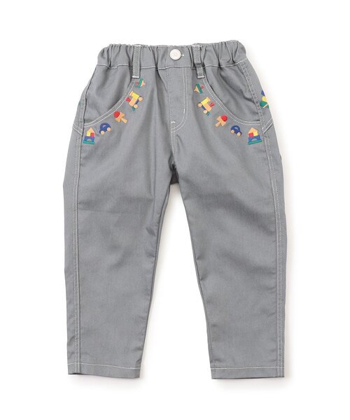 BIT'Z（ビッツ）の「木のおもちゃ刺繍テーパードパンツ（その他パンツ・キッズ・グレー/キナリ/インディゴブルー・80/120/110/100/95/90）」の9枚目の写真