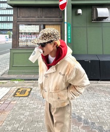 UNDERSTATEMENTs（アンダーステイトメント）の「【ユニセックス】ムラ染ファイヤーマンフードブルゾン（ブルゾン）」