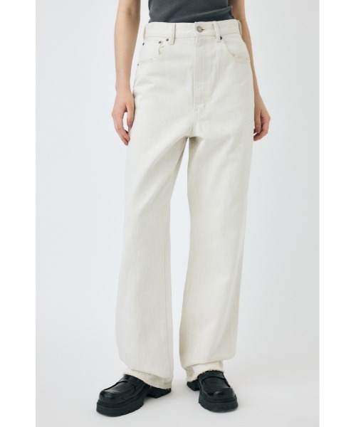 MOUSSY(マウジー)の「HW WHT LOOSE STRAIGHT(デニムパンツ・レディース・ホワイト・23inch/24inch/25inch/26inch)」の2枚目の写真