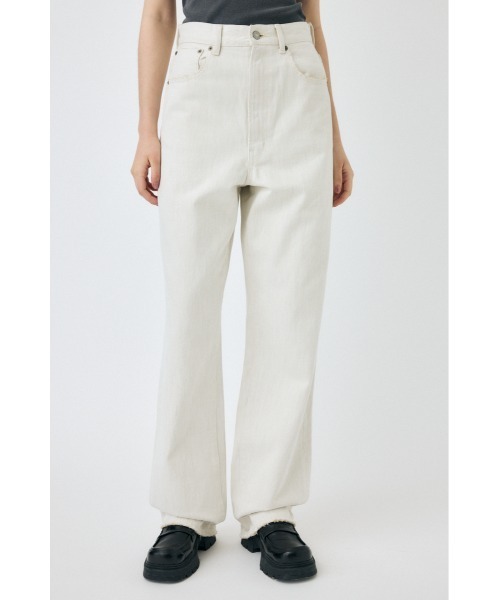 MOUSSY(マウジー)の「HW WHT LOOSE STRAIGHT(デニムパンツ・レディース・ホワイト・23inch/24inch/25inch/26inch)」の5枚目の写真