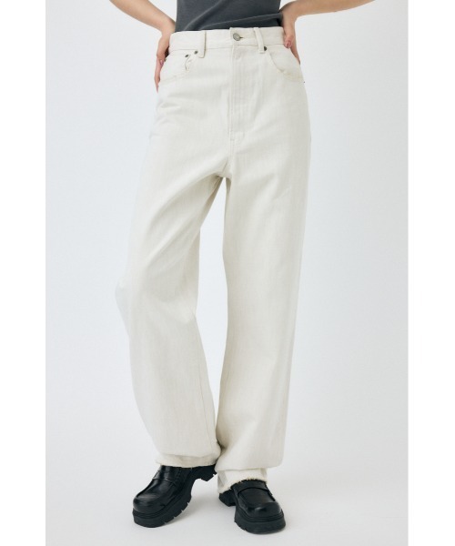 MOUSSY(マウジー)の「HW WHT LOOSE STRAIGHT(デニムパンツ・レディース・ホワイト・23inch/24inch/25inch/26inch)」の6枚目の写真