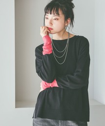 niko and... | ソフトタッチ配色プルオーバー(ニット/セーター)