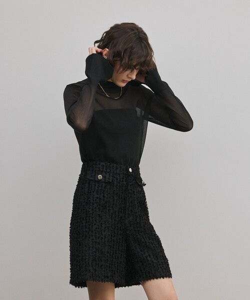 GRACE CONTINENTAL(グレースコンチネンタル)の「シアーハイネックニットトップ(その他トップス・レディース・ブラック/ホワイト・36)」の10枚目の写真