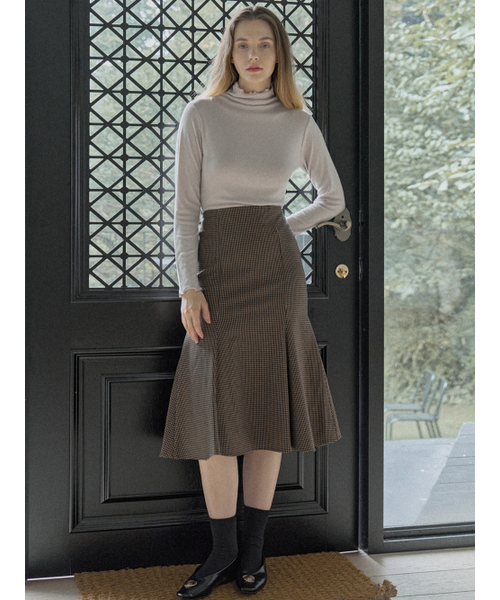 AVANT-G(アバン)の「Swallow Pattern Mermaid Skirt - BROWN(スカート・レディース・ブラウン/アイボリー・FREE)」の3枚目の写真