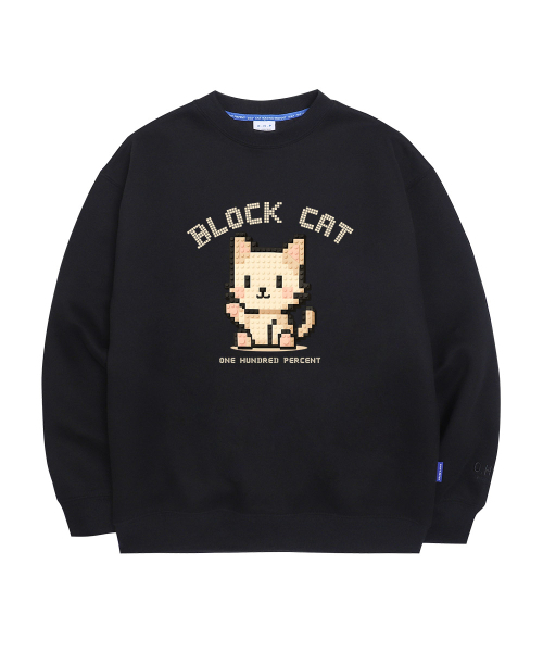 OHP（ワンハンドレッドパーセント）の「OHPxGOODD ブロックキャット 裏起毛 スウェット（スウェット・メンズ・ダークグレー/Beige/ブラック・M(95)/2XL/L/3XL/4XL/XL）」の9枚目の写真