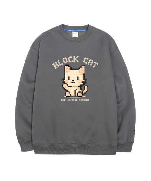 OHP（ワンハンドレッドパーセント）の「OHPxGOODD ブロックキャット 裏起毛 スウェット（スウェット・メンズ・ダークグレー/Beige/ブラック・M(95)/2XL/L/3XL/4XL/XL）」の10枚目の写真