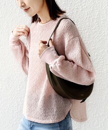 〈手洗い可能〉ランダム ブルーゼ 袖 タック プルオーバー