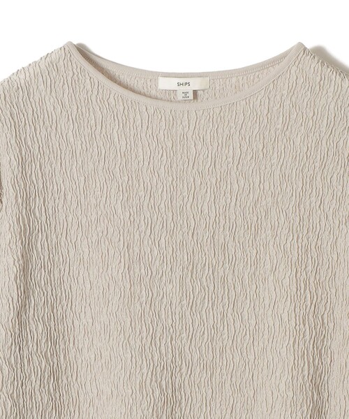 SHIPS(シップス)の「〈手洗い可能〉ランダム ブルーゼ 袖 タック プルオーバー(Tシャツ/カットソー・レディース・ナチュラル/ベージュ/ピンク/ライトブルー・ONE SIZE)」の17枚目の写真