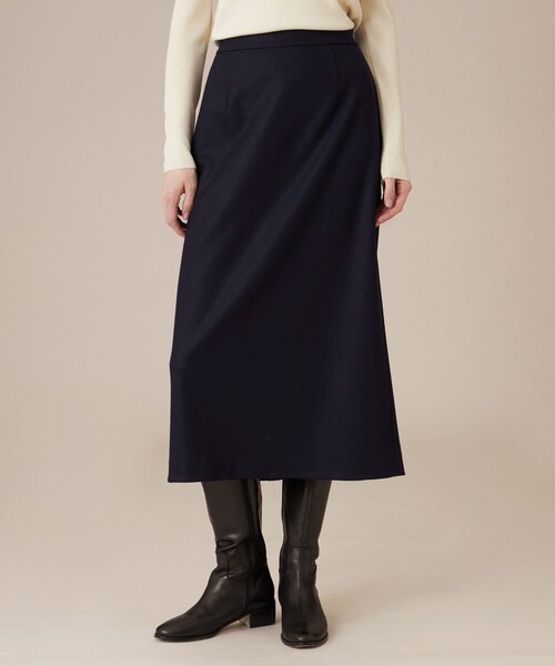 MACKINTOSH LONDON(マッキントッシュ ロンドン)の「ウールスムーススカート(スカート・レディース・ベージュ/ネイビー・38/36)」の2枚目の写真