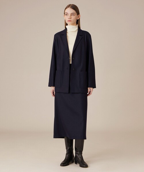 MACKINTOSH LONDON(マッキントッシュ ロンドン)の「ウールスムーススカート(スカート・レディース・ベージュ/ネイビー・38/36)」の3枚目の写真