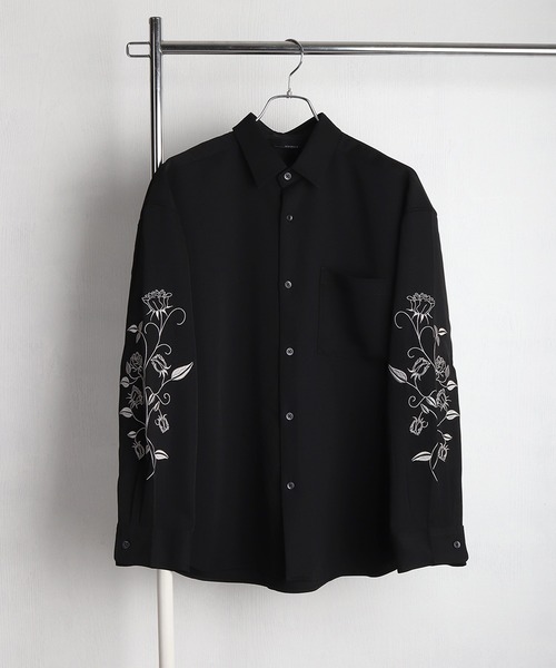 WESTSEA(ウエストシー)の「NAIVE MAGIC ナチュラルストレッチ ルーズサイズ 袖 薔薇刺繍 長袖シャツ(シャツ/ブラウス・メンズ・ホワイト/ブルー/ブラック・M/L)」の7枚目の写真