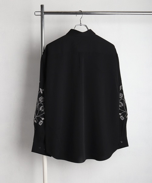 WESTSEA(ウエストシー)の「NAIVE MAGIC ナチュラルストレッチ ルーズサイズ 袖 薔薇刺繍 長袖シャツ(シャツ/ブラウス・メンズ・ホワイト/ブルー/ブラック・M/L)」の8枚目の写真