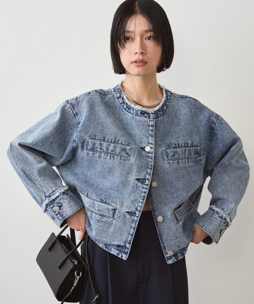 LOUNGEDRESS（ラウンジドレス）の「デニムショートジャケット（デニムジャケット・レディース・ブルー・FREE）」の8枚目の写真