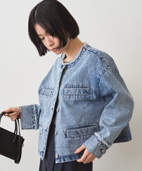 デニムショートジャケット（デニムジャケット）｜LOUNGEDRESS