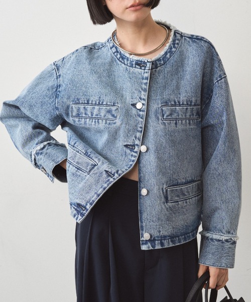 LOUNGEDRESS ラウンジドレス　ショートデニムジャケット デニムショートジャケット（デニムジャケット）｜LOUNGEDRESS