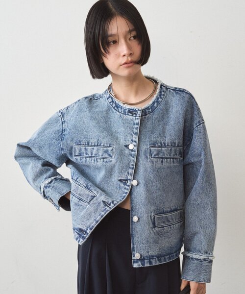 LOUNGEDRESS ラウンジドレス　ショートデニムジャケット デニムショートジャケット（デニムジャケット）｜LOUNGEDRESS