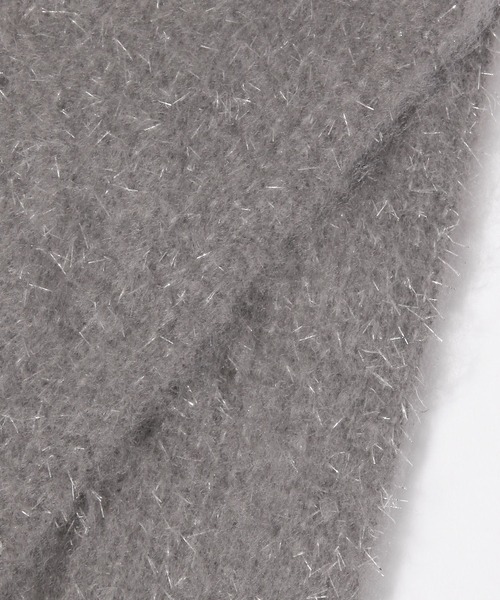 GLOBAL WORK（グローバルワーク）の「ラメ太フリンジストール/633401（ストール/ショール・レディース・ライトグレー/オフホワイト/ブラック・FREE）」の9枚目の写真