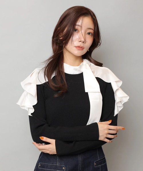 新品❤︎ 今期 Apuweiser-riche フリル ニット Apuweiser-riche｜アプワイザー・リッシェのニット/セーター（フリル